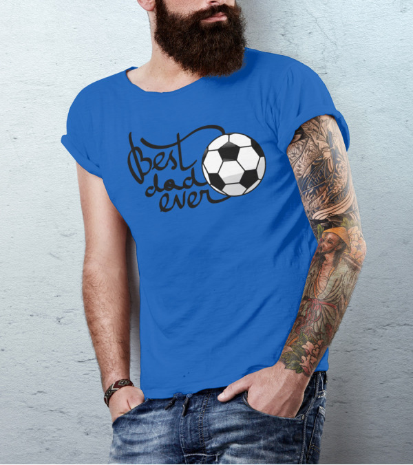 Best Dad Ever Soccer Ball T-Shirt