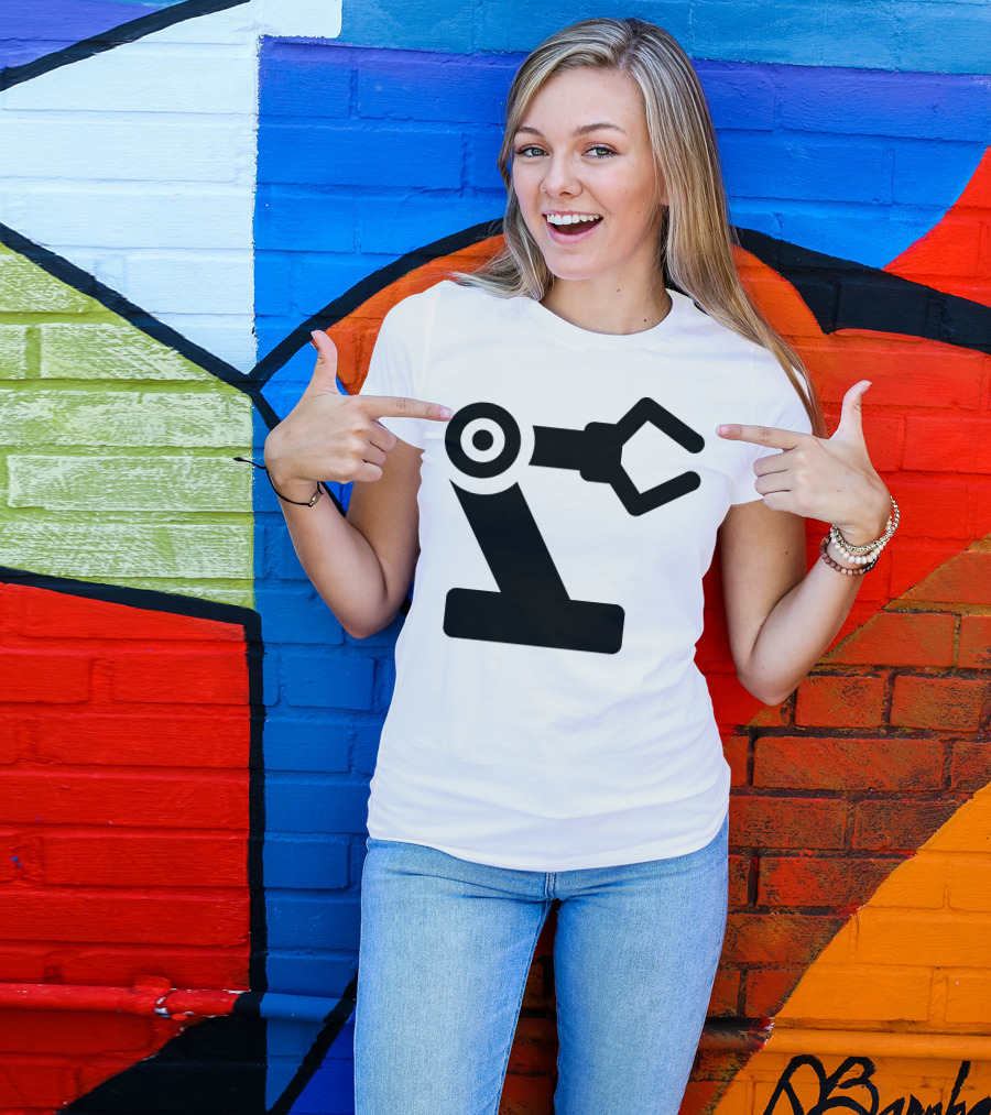 Black Robot Arm Mechanism T-Shirt