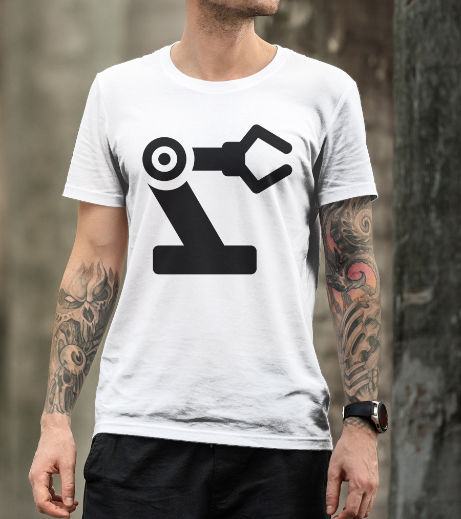 Black Robot Arm Mechanism T-Shirt