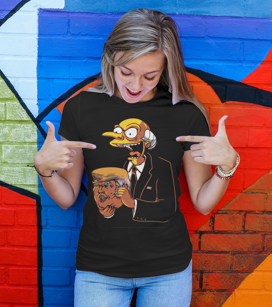 Burns Holding Trump Head Simpsons T-Shirt