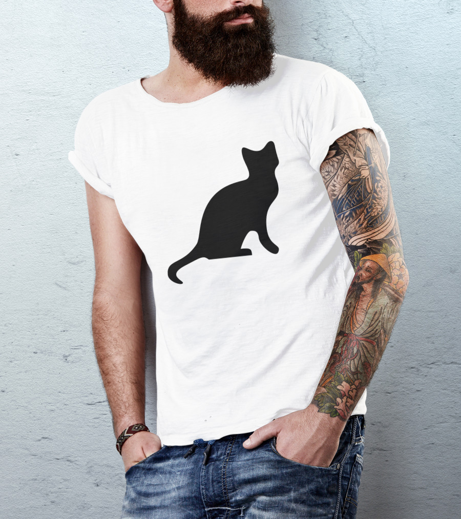 Cat Black Had T-Shirt
