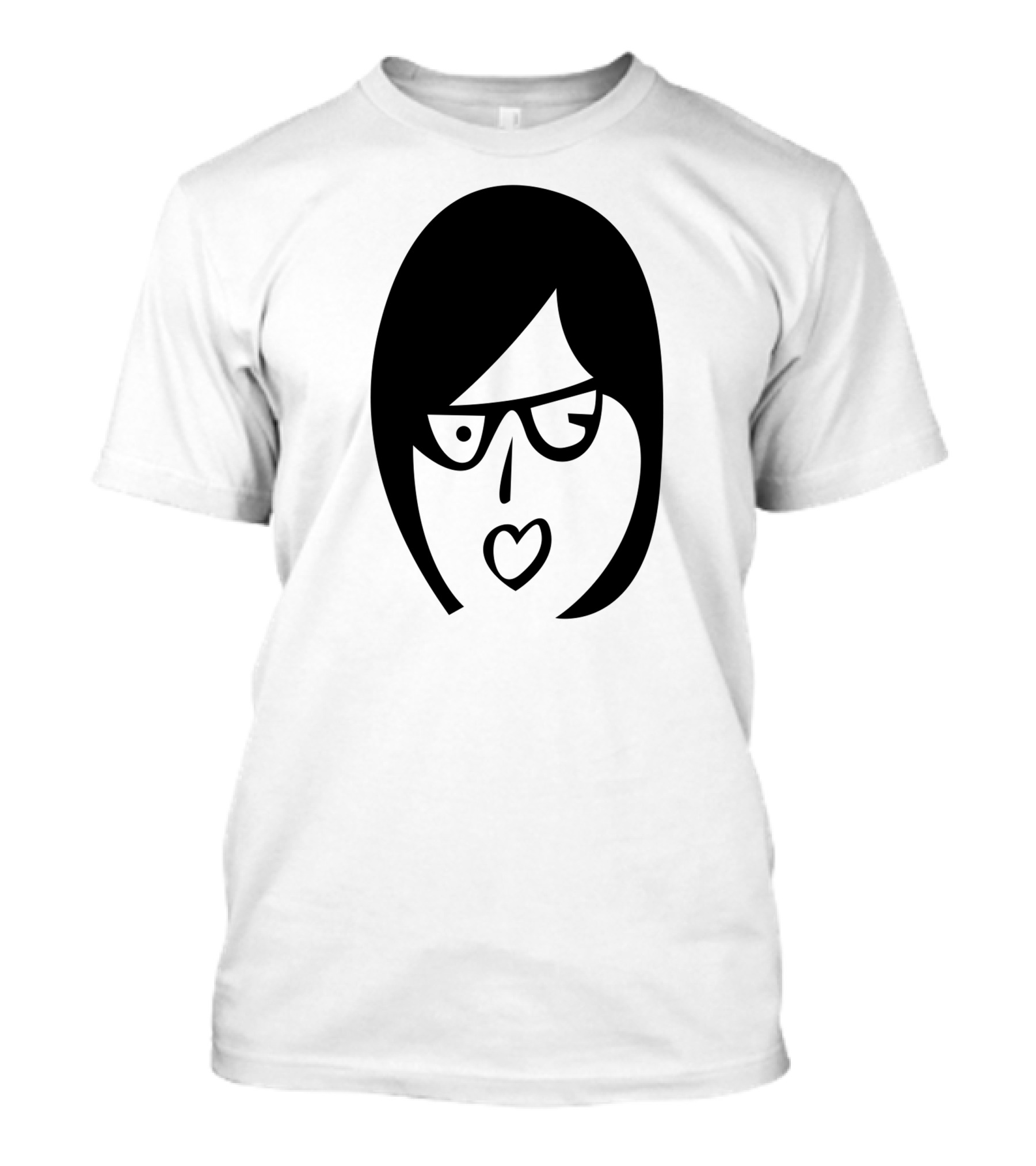 Crazy Girl Winking Face With Glasses T-Shirt