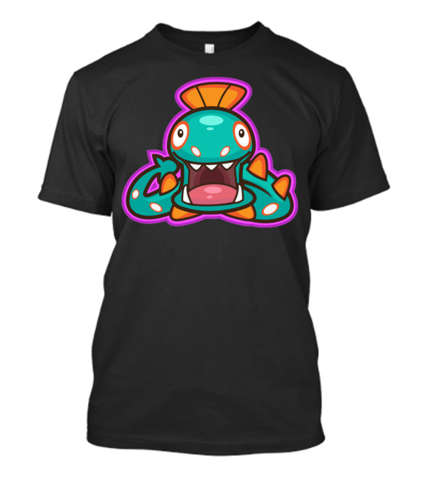 Deep Sea Fang Creature With Cartoon Teeth And Vibrant Colors T-Shirt