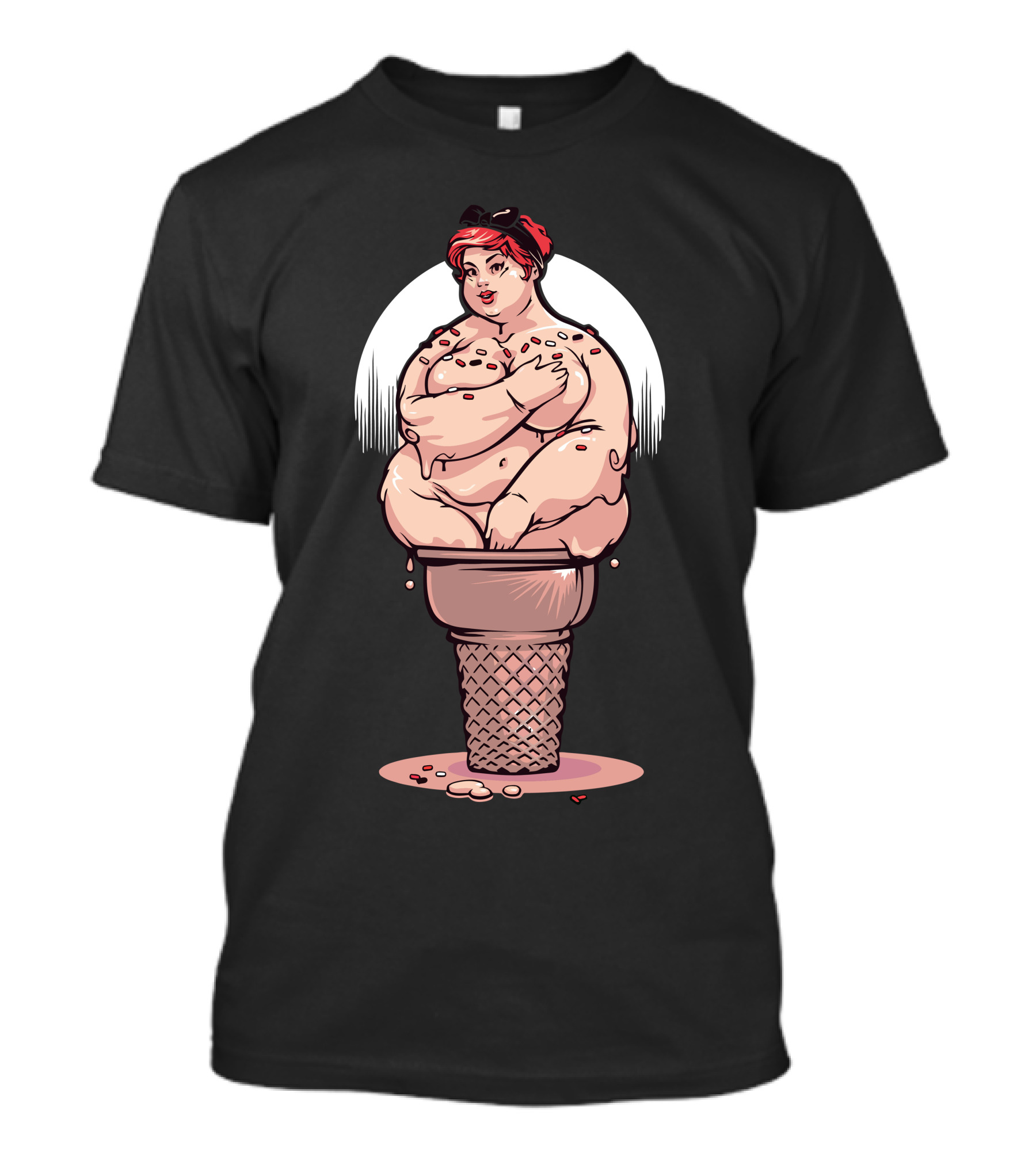 Delicioussss Ice Cream Cone Personification T-Shirt