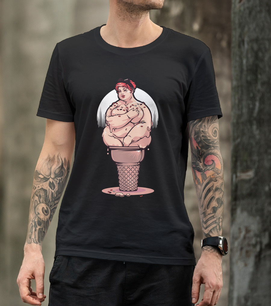 Delicioussss Ice Cream Cone Personification T-Shirt