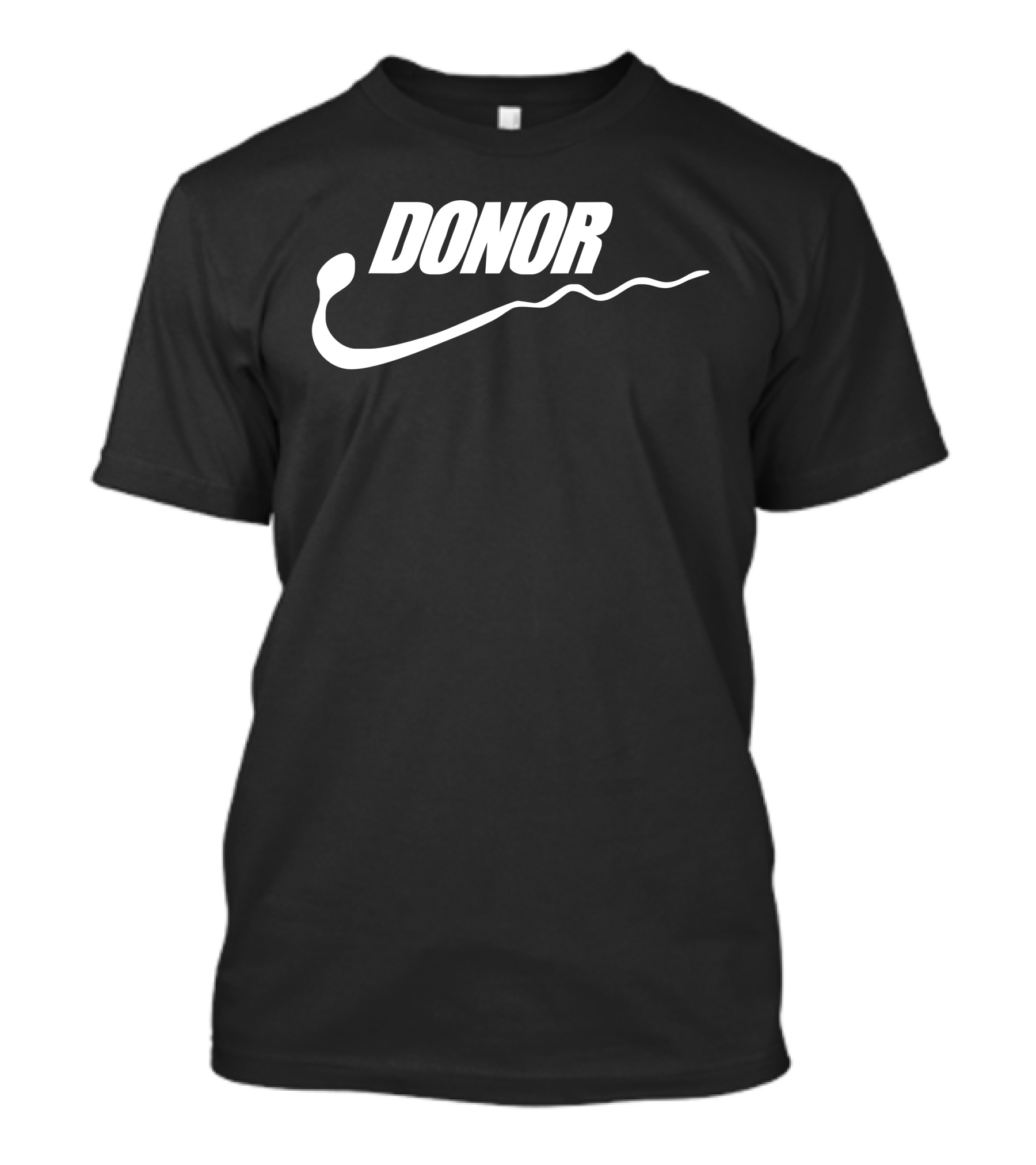 DONOR Swoosh Parody With Sperm T-Shirt