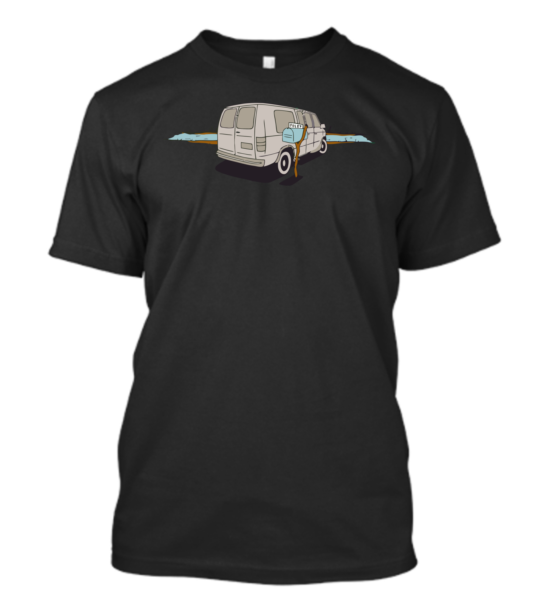Vanlife Escape By The River With Rusty Pipes And Vintage Van T-Shirt