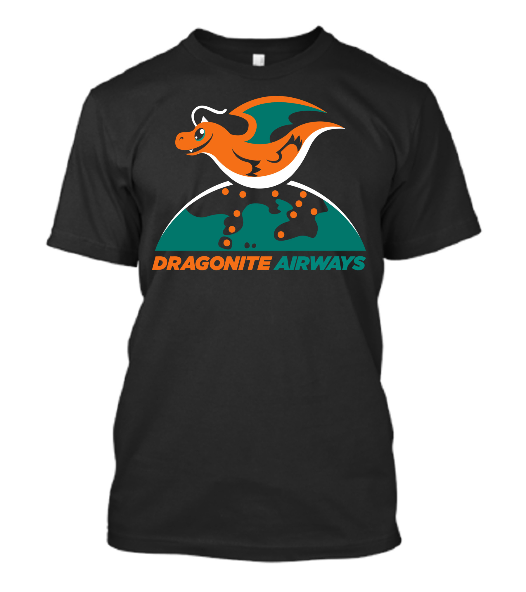 Dragonite Airways Flying Over Earth T-Shirt