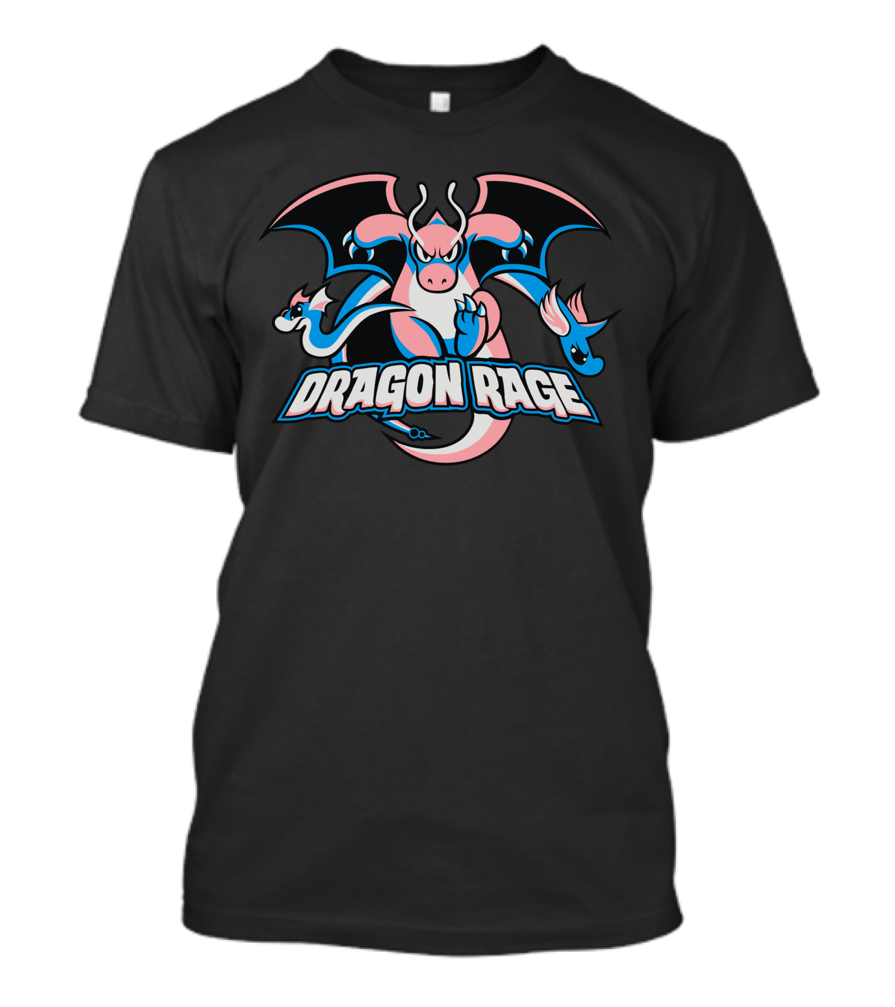 Dragon Rage Pink And Blue Fantasy Creature Trio T-Shirt