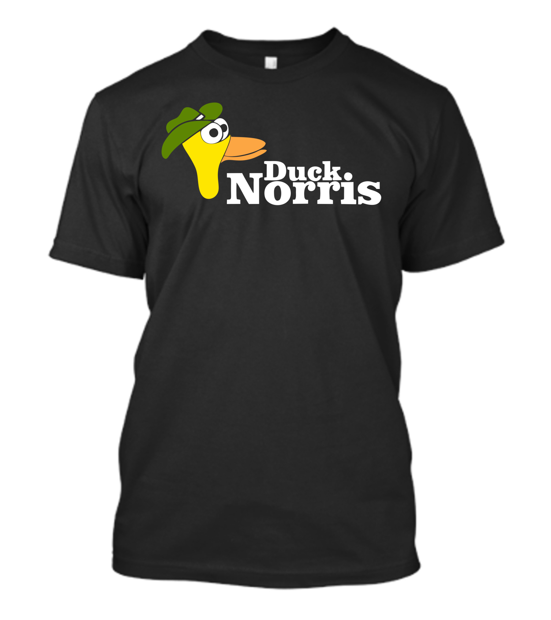 Chuck Norris Parody Duck Wearing Green Hat T-Shirt