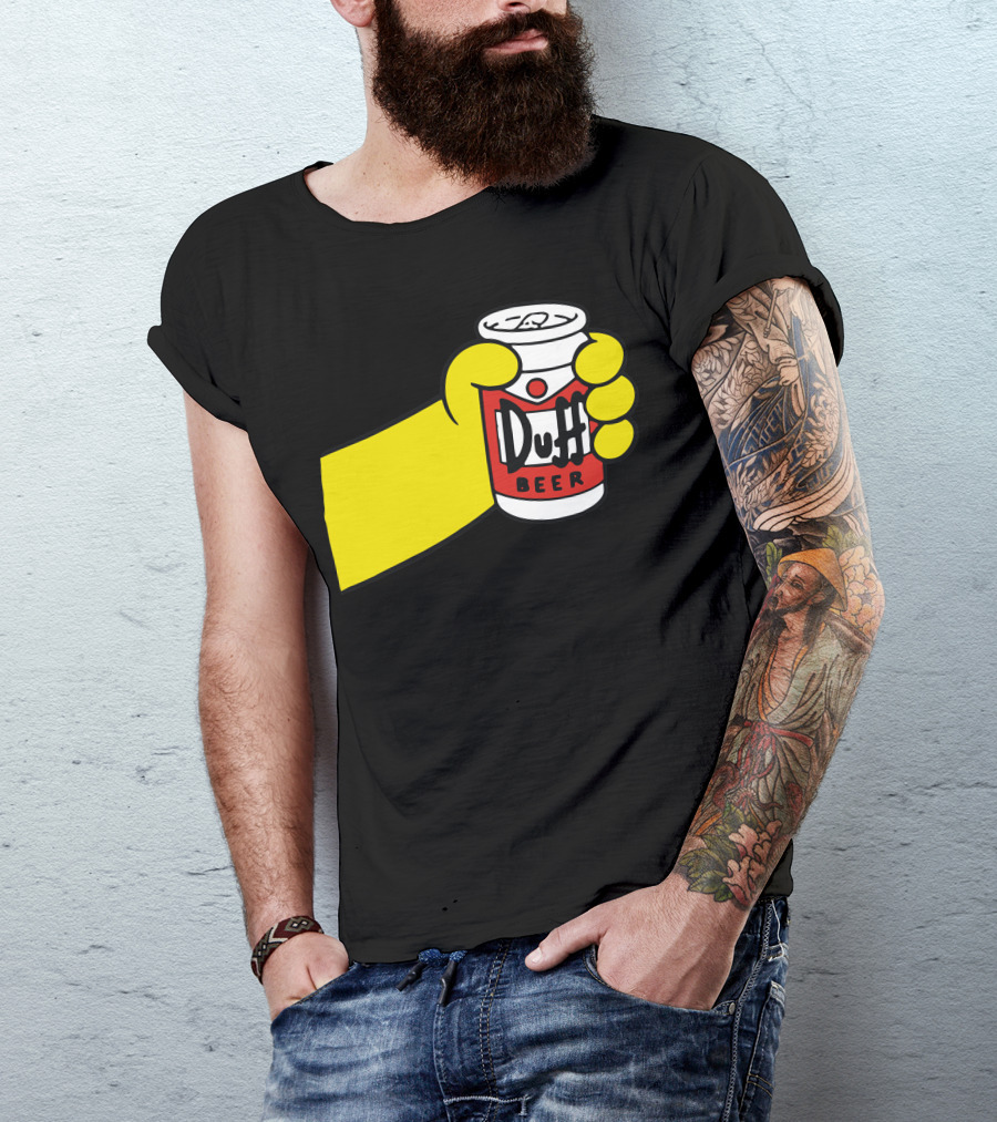 Homer's Duff Beer Can Grip Animated T-Shirt