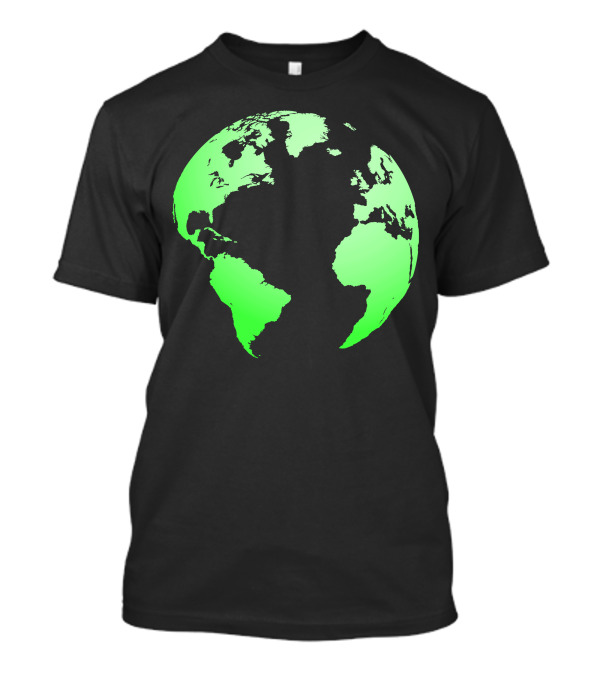 Earth Themed Green Globe T-Shirt