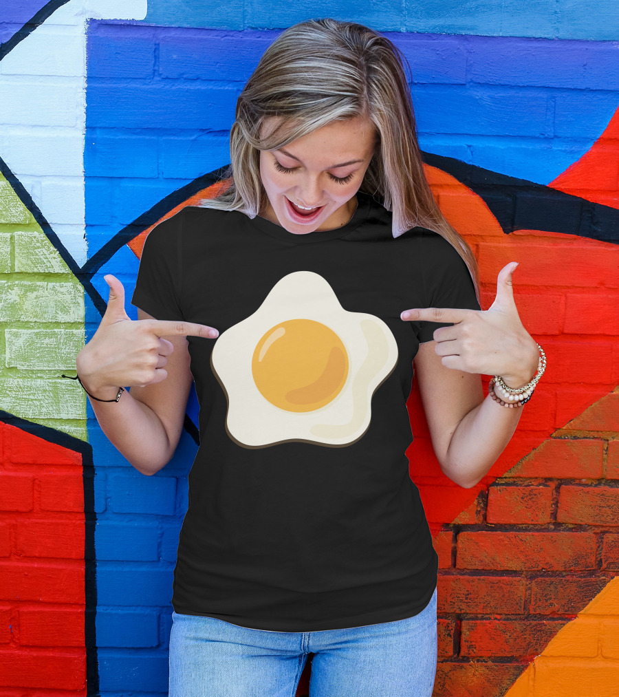 Egg Fried Breakfast Icon Yellow Yolk T-Shirt