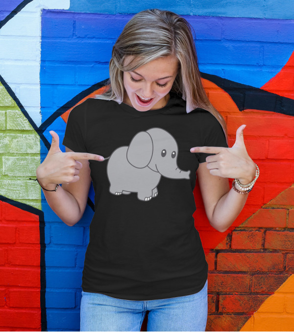 Cute Cartoon Elephant T-Shirt