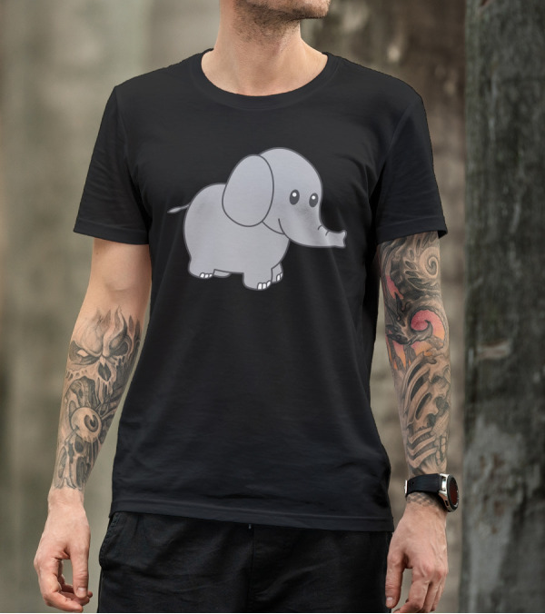 Cute Cartoon Elephant T-Shirt