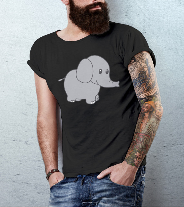 Cute Cartoon Elephant T-Shirt