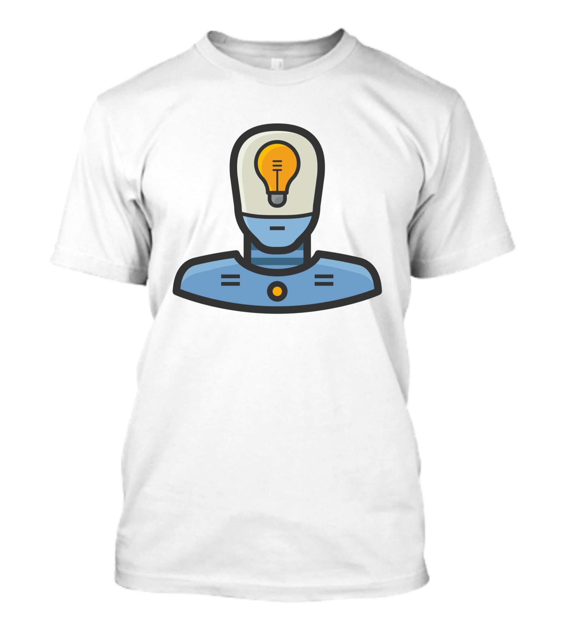 Ide Lamp Lightbulb Head Robot Concept T-Shirt