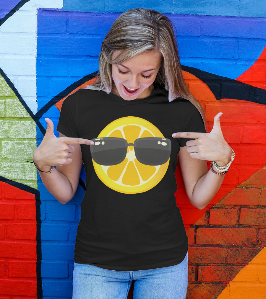 Lemon Wearing Sunglasses T-Shirt