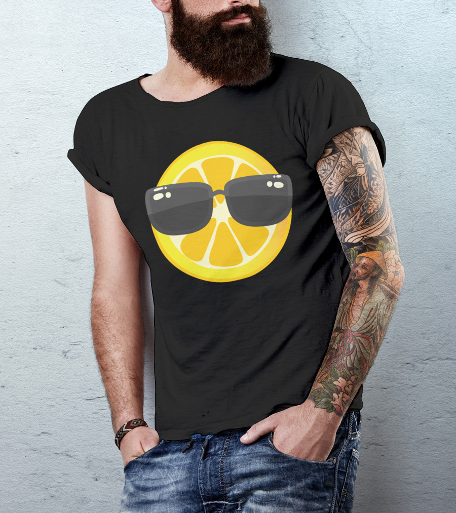 Lemon Wearing Sunglasses T-Shirt