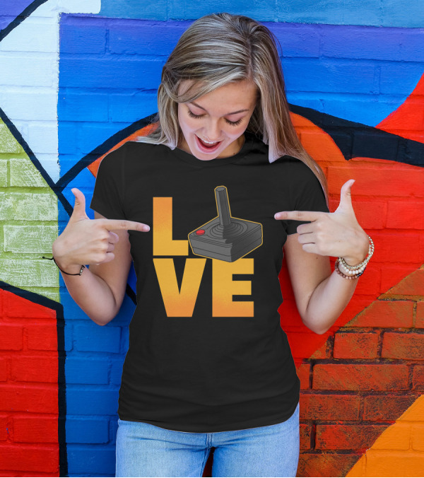 LOVE Joystick Retro Gaming T-Shirt