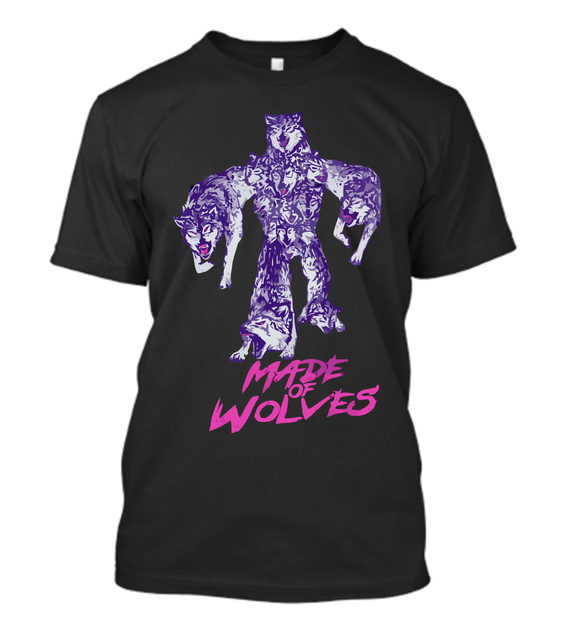 Made Of Wolves Purple Wolf-Man Composition T-Shirt