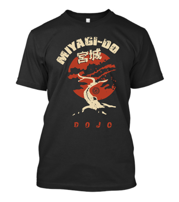 Miyagi-Do Dojo Japanese Bonsai Tree And Red Sun T-Shirt
