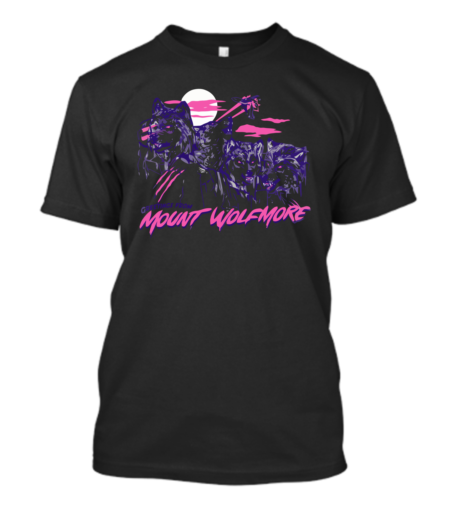 Gettin' Howly Mount Wolfmore Moonlit Wolf Pack T-Shirt