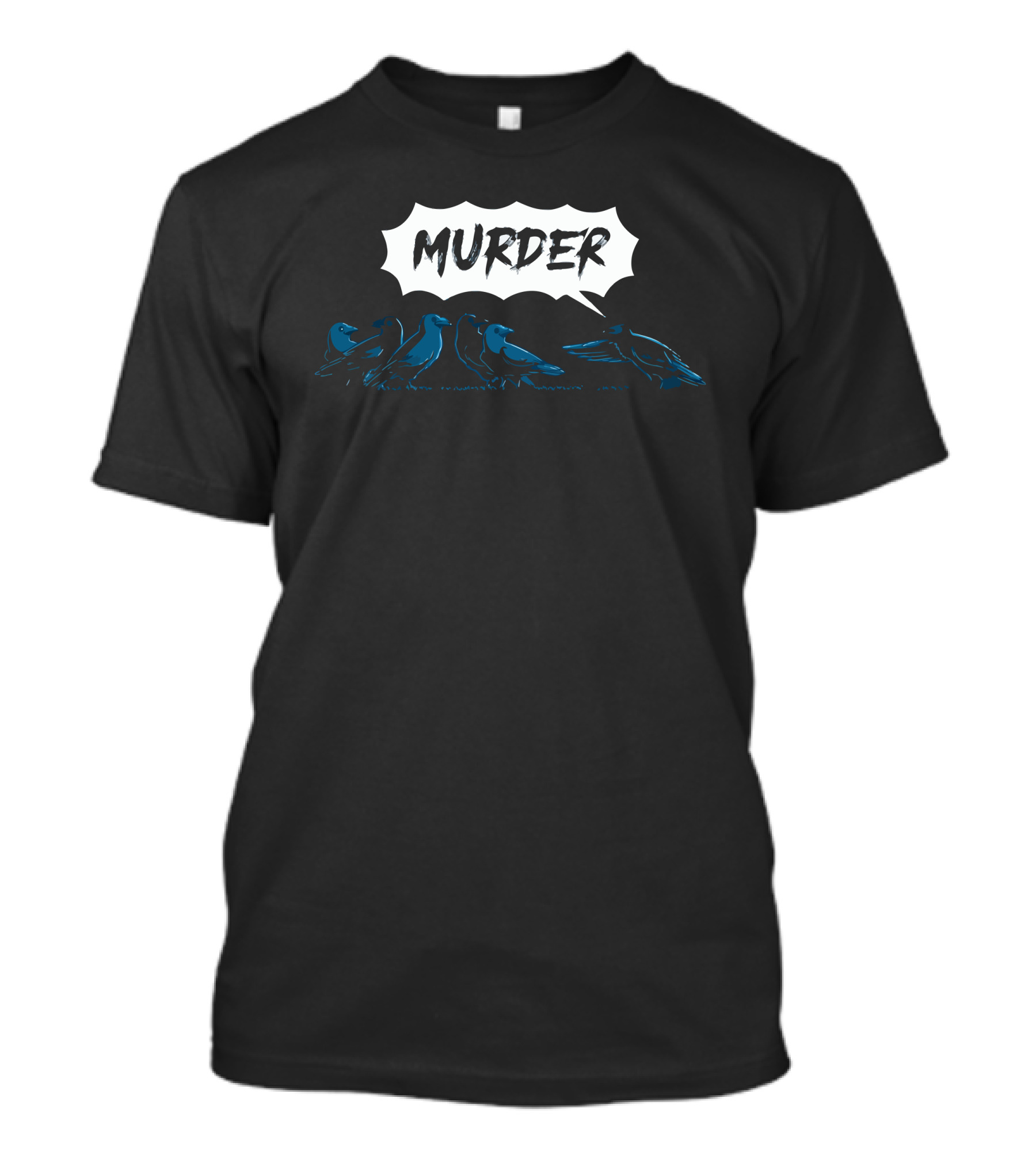 Murder Of Crows Comic Speech Bubble Black Ravens T-Shirt