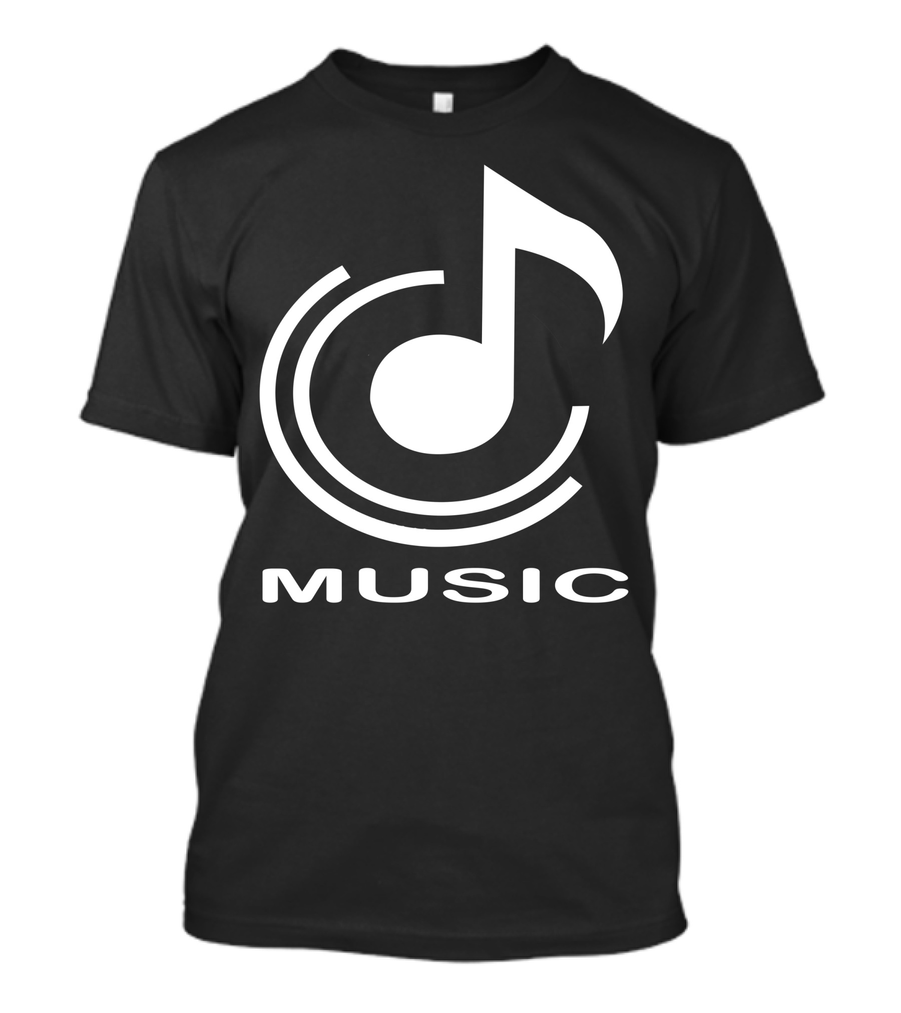 Music Note Symbol With Circular Design Elements T-Shirt