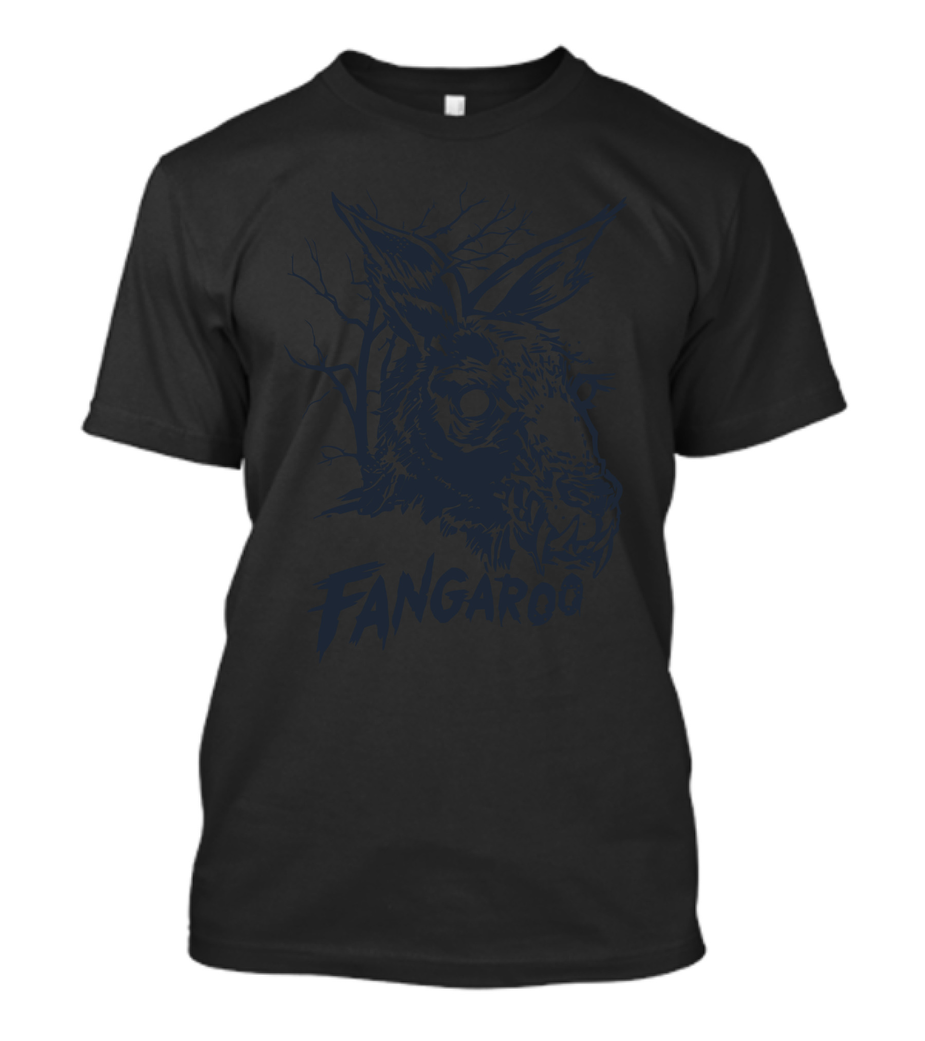 Fangaroo Night Creature With Fang-Filled Bush Creature T-Shirt