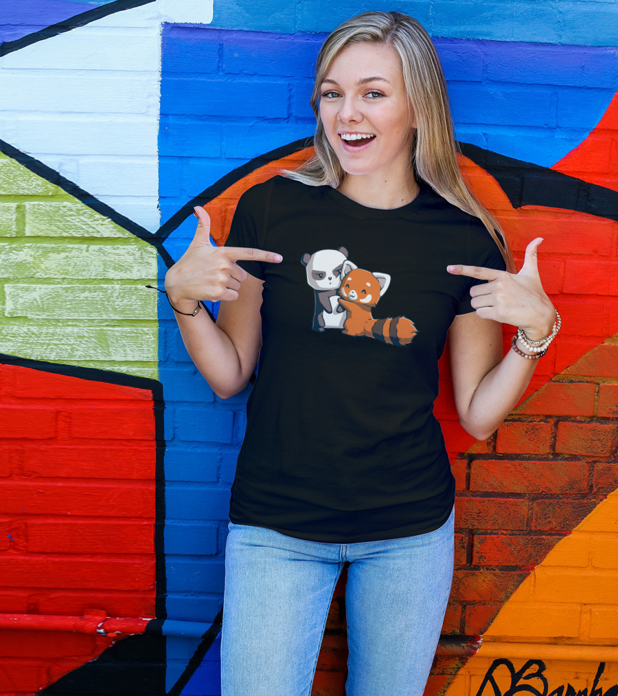 Panda Hug Red Panda Embrace T-Shirt