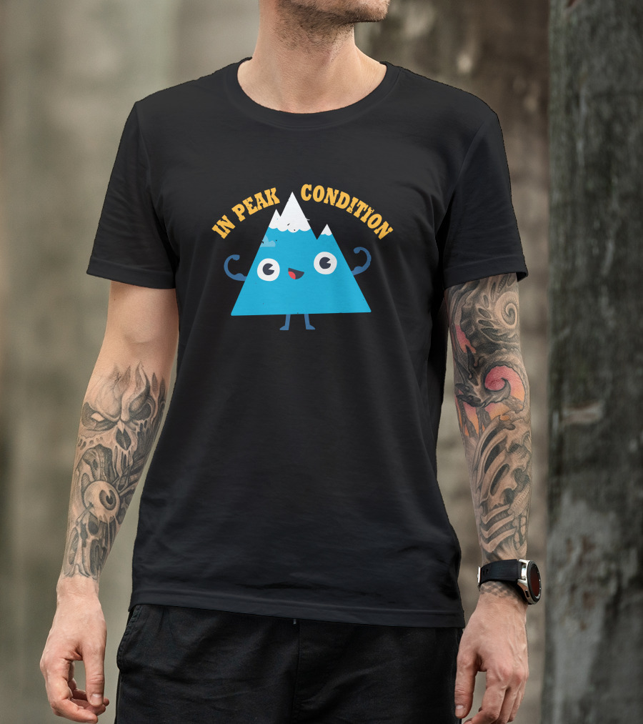 In Peak Condition Cute Mountain Character T-Shirt