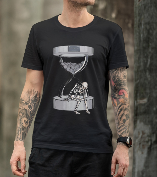 Please Wait Skeleton Hourglass T-Shirt