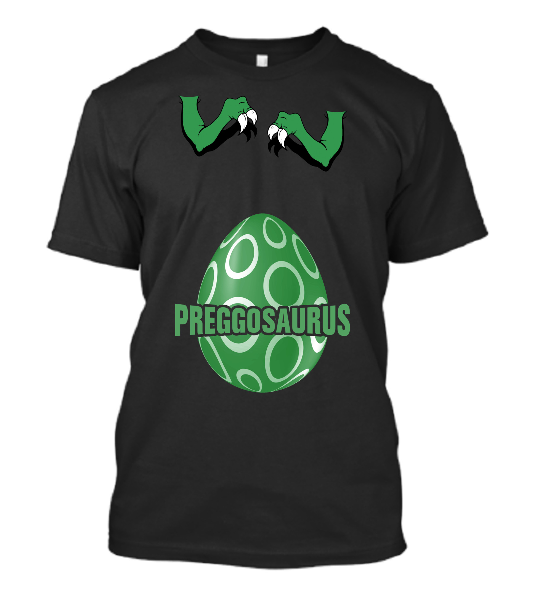 Preggosaurus Dinosaur Egg With Green Claws T-Shirt