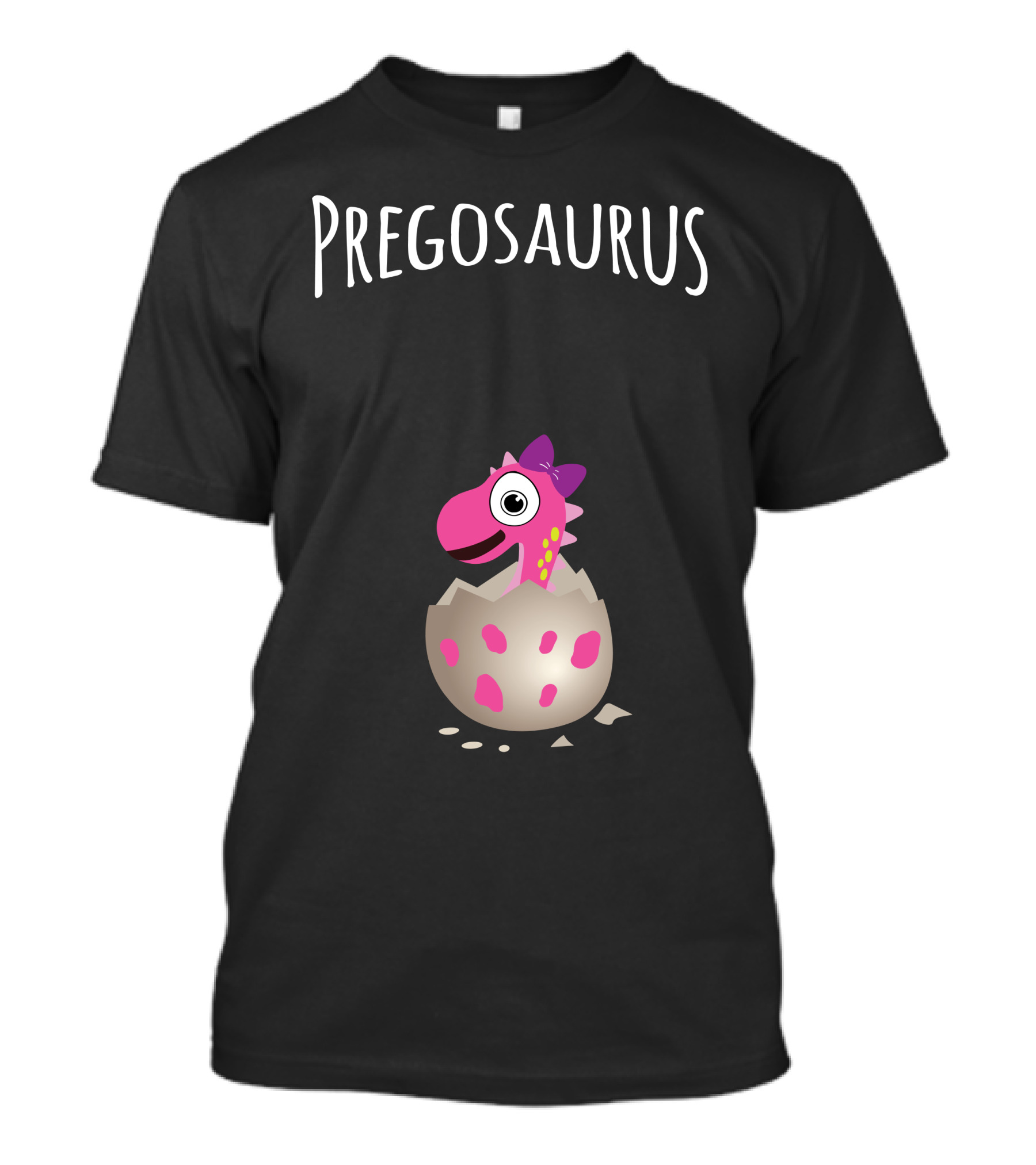 Pregosaurus Dino Baby Hatchling With Pink Bow T-Shirt