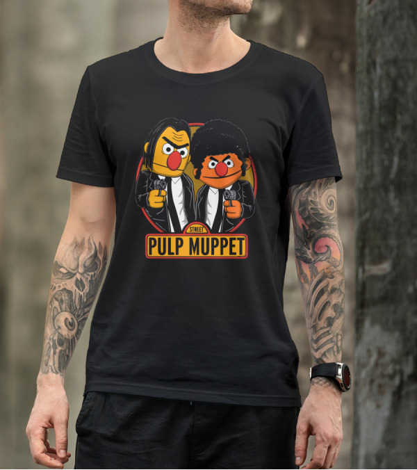 Pulp Muppet Street Muppets Holding Guns T-Shirt