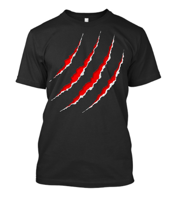 Red Strong Claw Marks T-Shirt