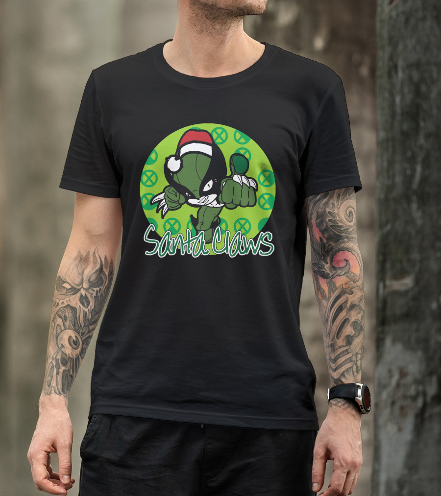 Santa Claws Christmas X-Men Wolverine T-Shirt