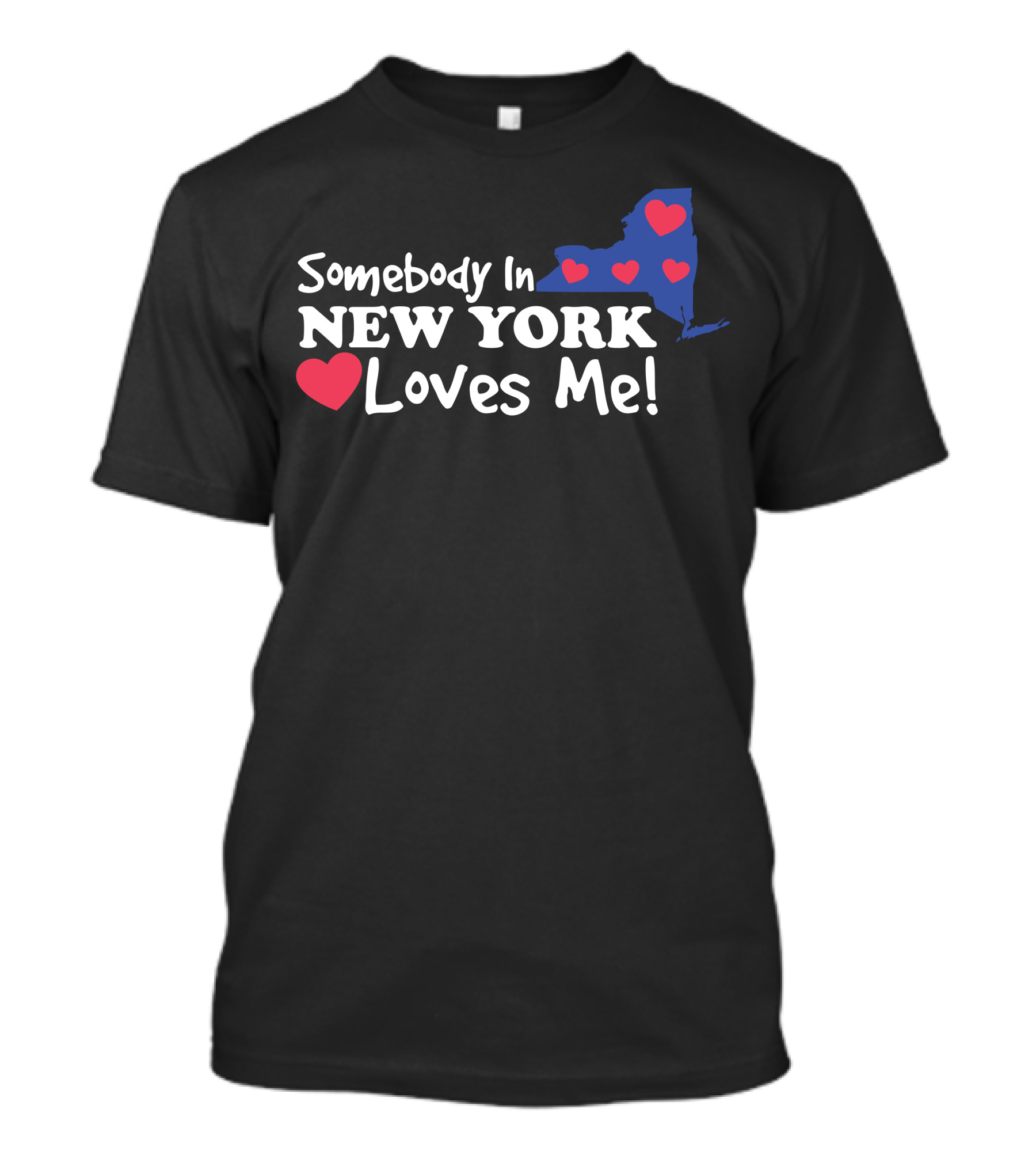 Somebody In New York Loves Me Heart Map T-Shirt