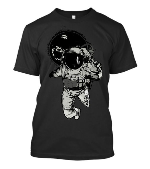 Spacewalk Astronaut Floating In Cosmic Blackness T-Shirt