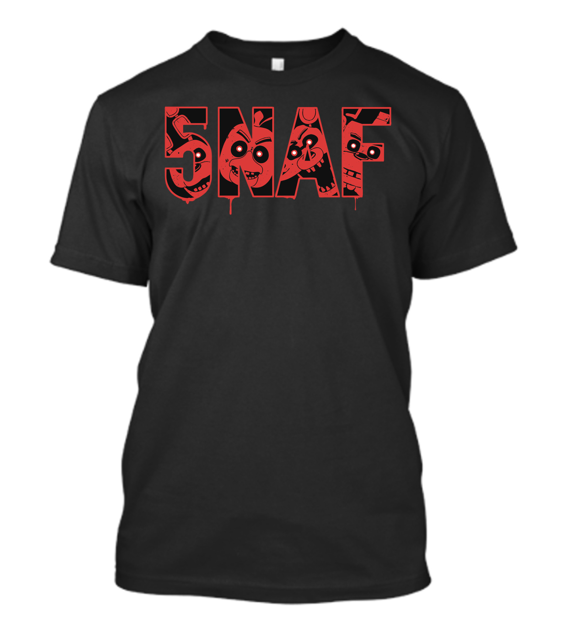 5Naf Five Nights At Freddy Animatronic Faces T-Shirt