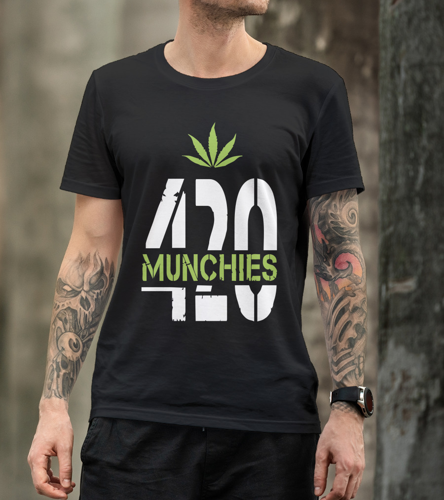 420 Munchies Weed Leaf T-Shirt