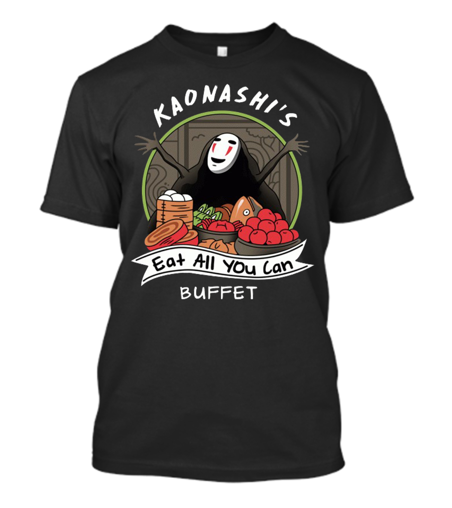 KAONASHI'S Eat All You Can Buffet Spirited Away Character T-Shirt
