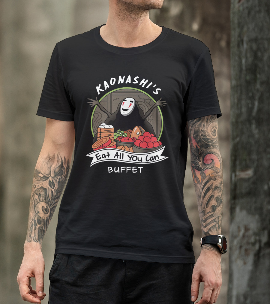 KAONASHI'S Eat All You Can Buffet Spirited Away Character T-Shirt