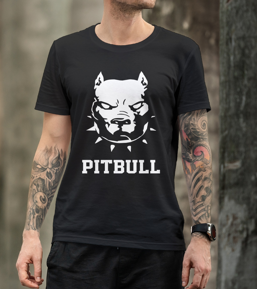Pitbull Head With Spiked Collar American Pitbull Terrier T-Shirt