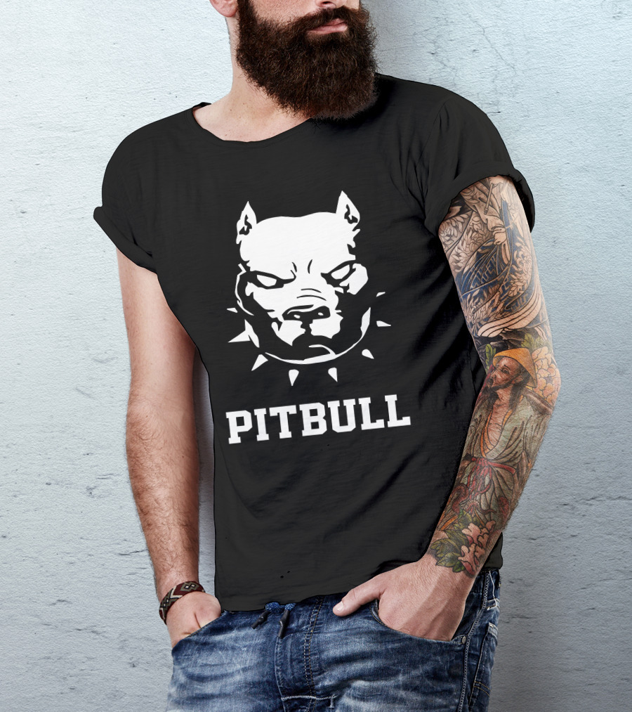 Pitbull Head With Spiked Collar American Pitbull Terrier T-Shirt