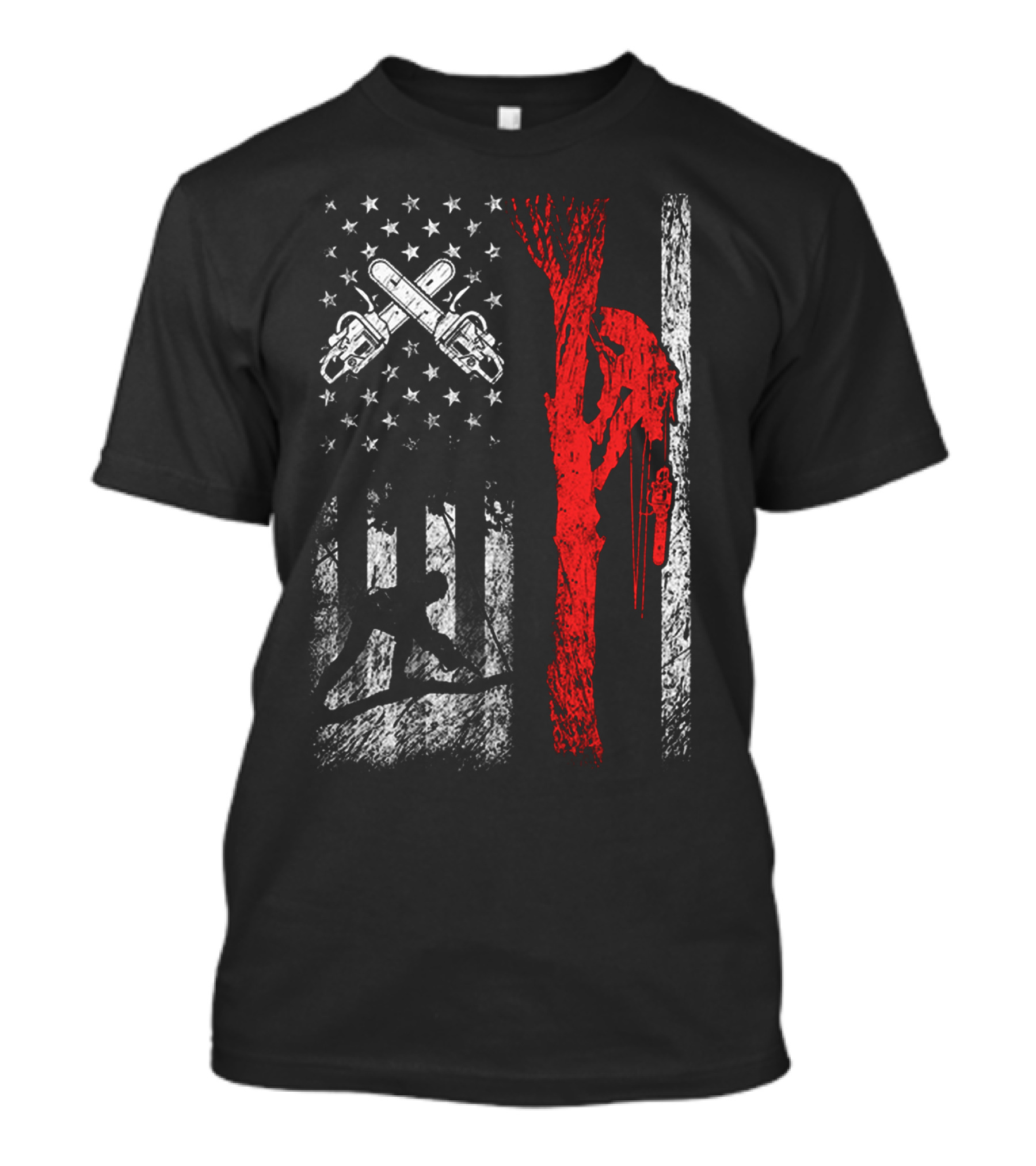 American Arborist Chainsaw Flag 1015 T-Shirt