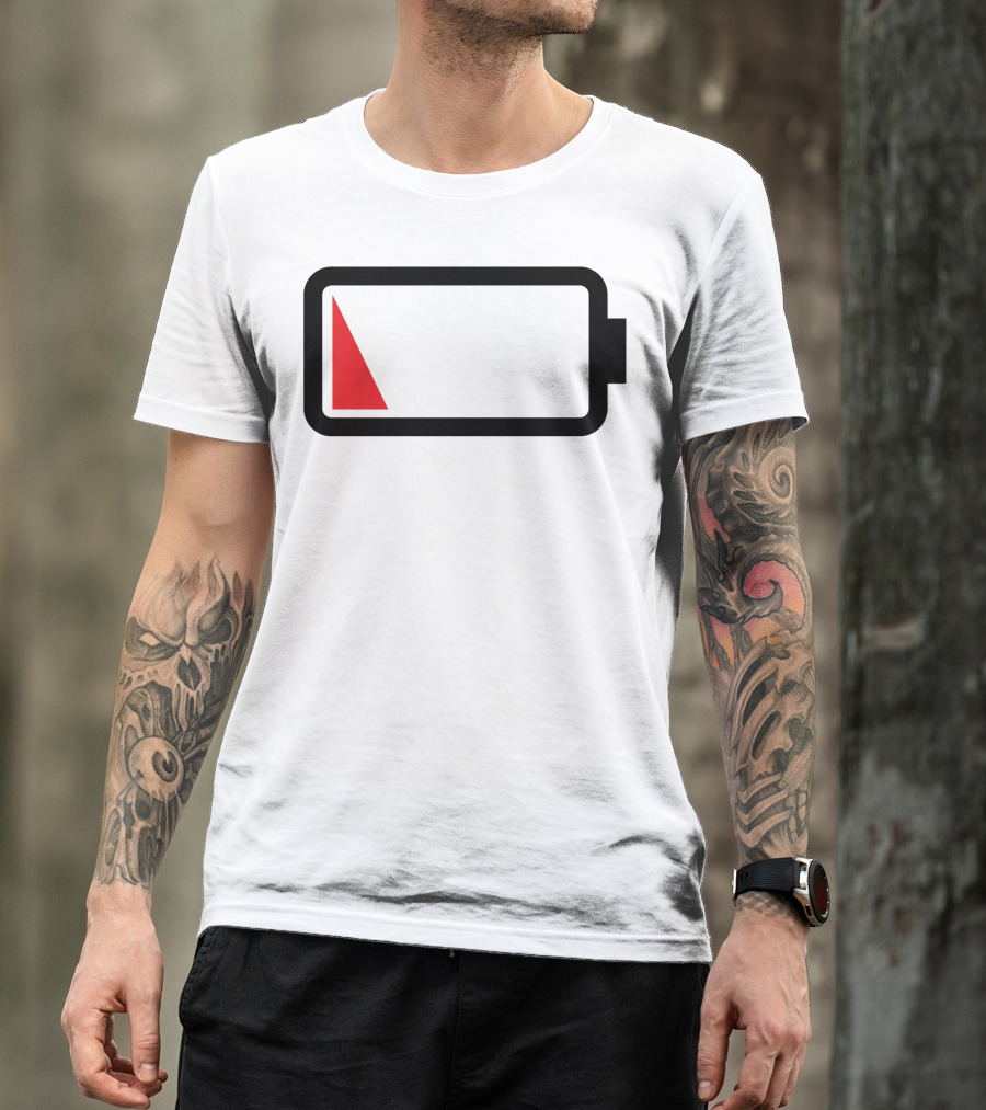 Dead Battery Low Power Icon T-Shirt