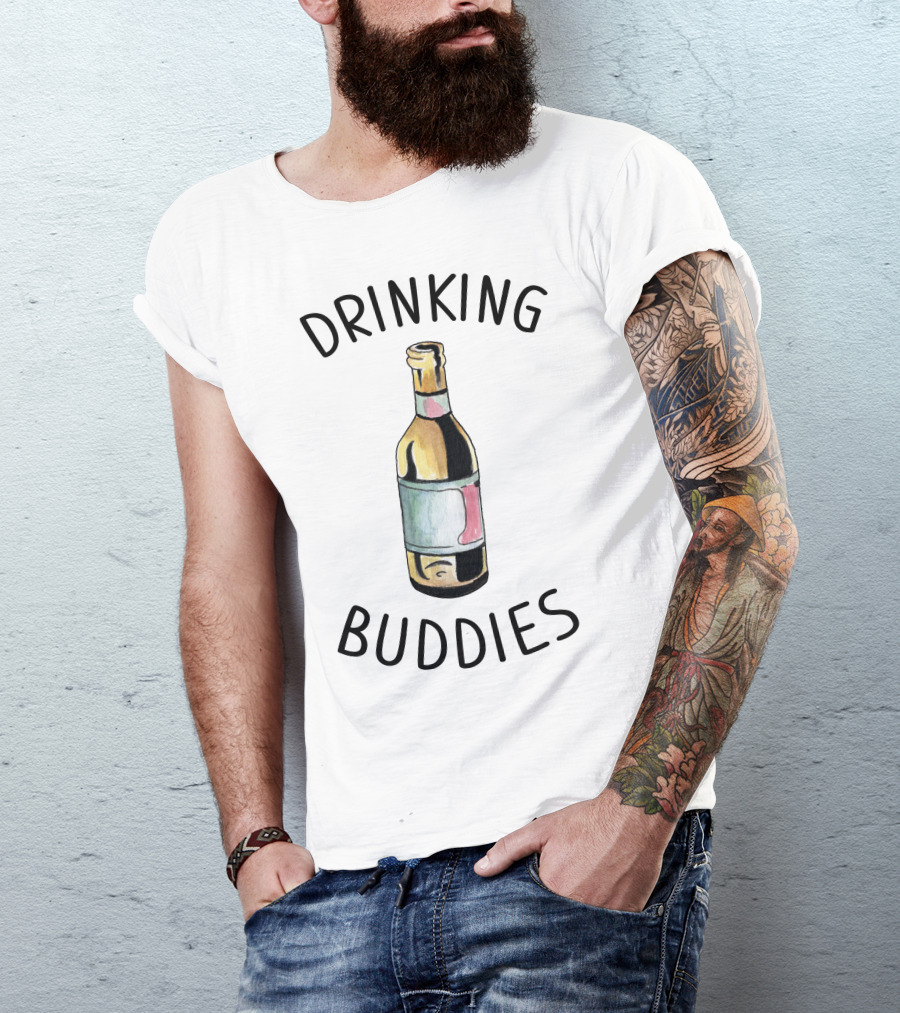 Drinking Buddies Bottle Family Milk And Beer T-Shirt