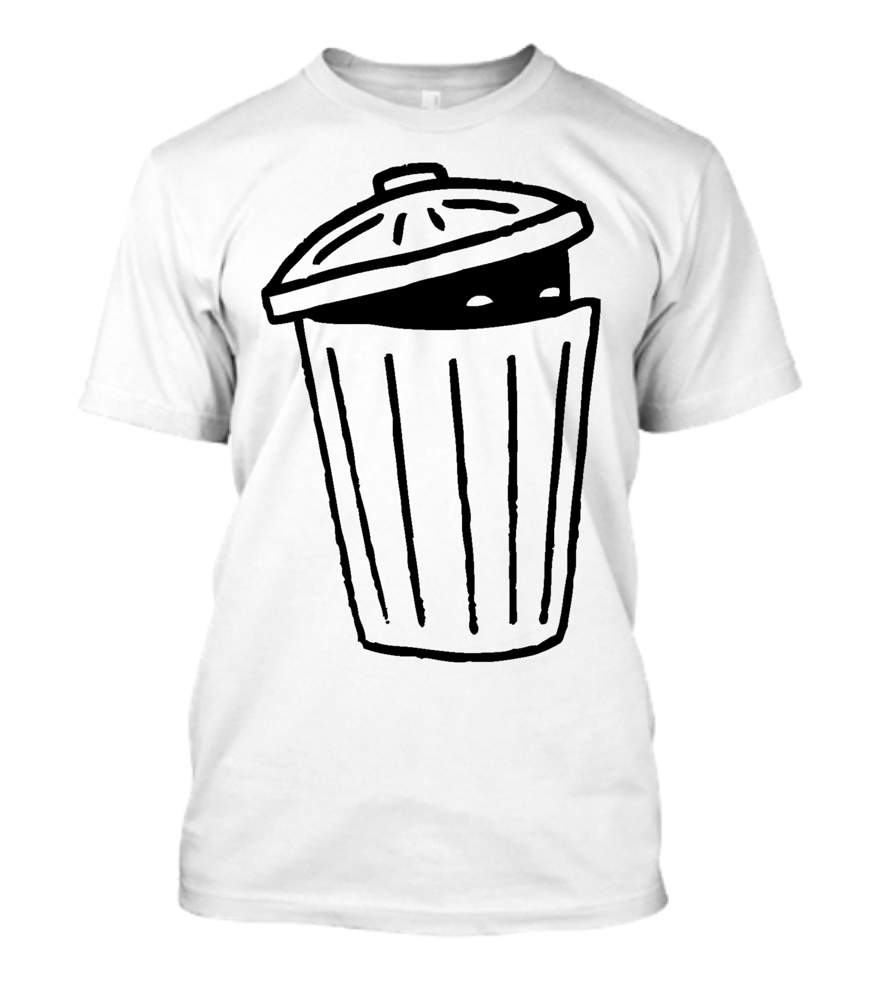 Garbage Ghost Trash Can With Eyes Peeking Out T-Shirt